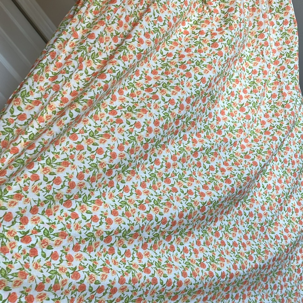Wayf Floral midi dress strappy empire waist size Large New feminine - Picture 4 of 7